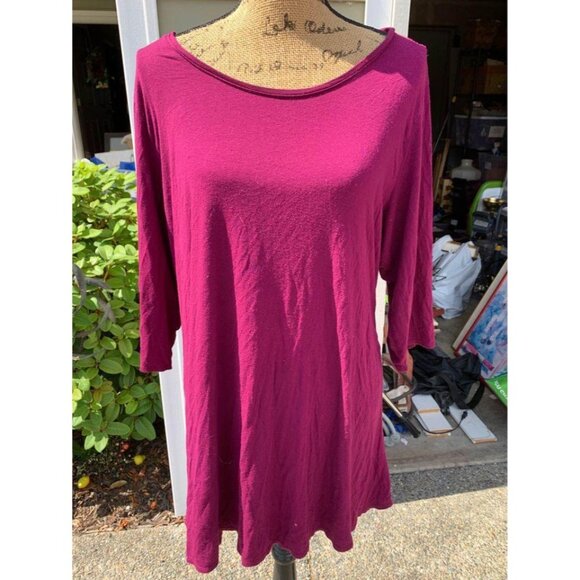 🌸3/$15🌸Deep Purple Long Sleeve Round Neck Knit Dress XL - Picture 5 of 5